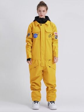 Women's SMN Slope Star Nasa Icon One Piece Ski Suits Winter